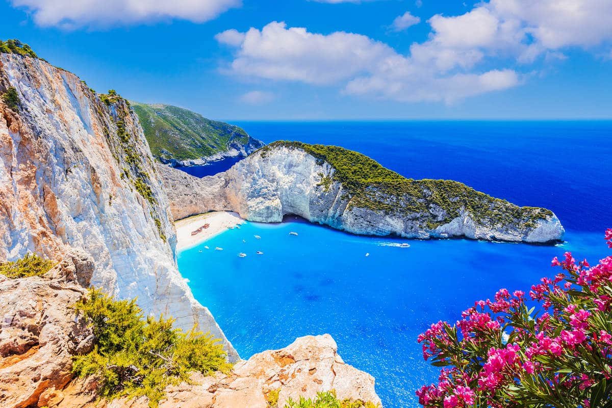 Zakynthos, Greece. Navagio Beach With Shipwreck On Zakynthos Isl